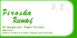 piroska rumpf business card